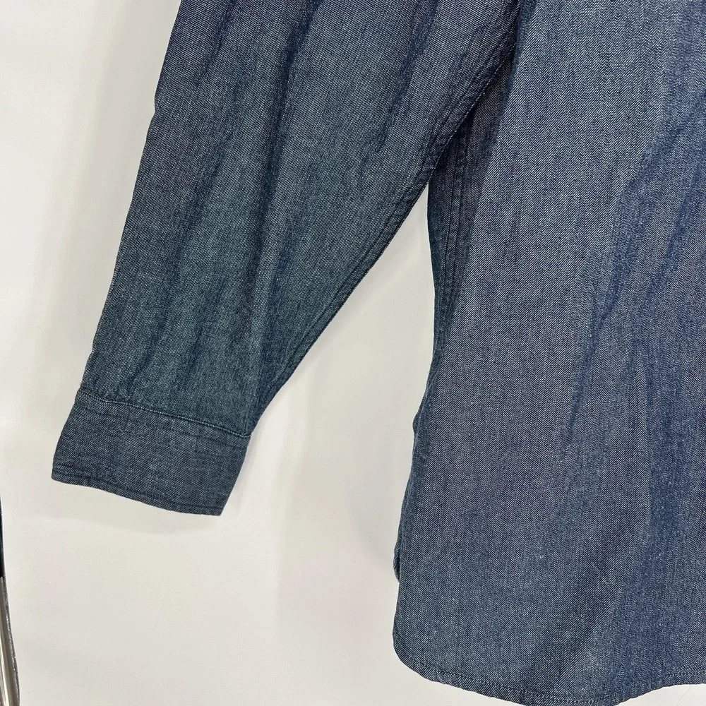 Levi's Made‎ & Crafted New Standard Shirt Dark Wash Denim Loose Fit (Size L)